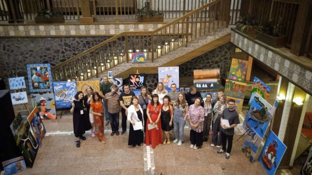 Les participants de la résidence d’artistes sur les rives de la Volga